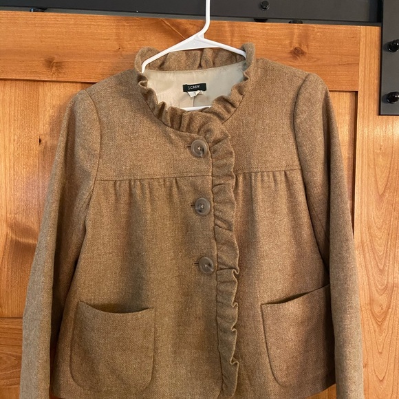 J. Crew Jackets & Blazers - Wool cropped blazer with ruffle